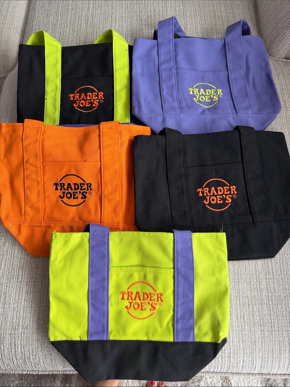 Trader Joe’s new Halloween mini totes are here in 5 shades.